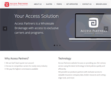 Tablet Screenshot of accesspartnersins.com